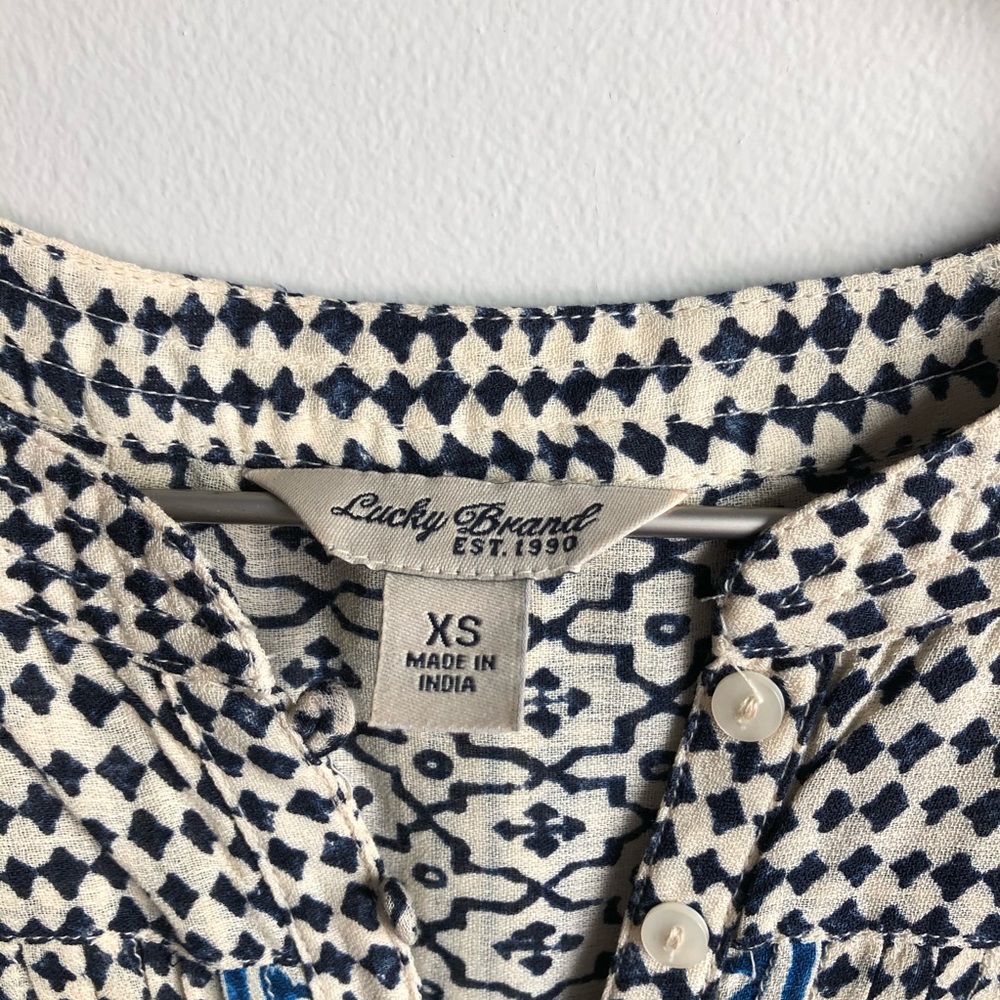 Lucky Brand Printed Sleeveless Tank Top Size XS - Picture 7 of 7